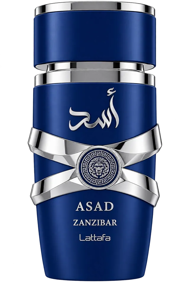 Lattafa Asad Zanzibar fragrance bottle